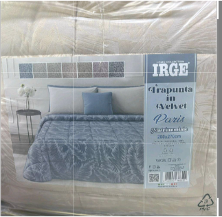 Trapunta Invernale Irge in Velluto - Modello "Paris" (Home Collection) MATRIMONIALE