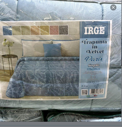 Trapunta Invernale Irge in Velluto - Modello "Paris" (Home Collection) MATRIMONIALE