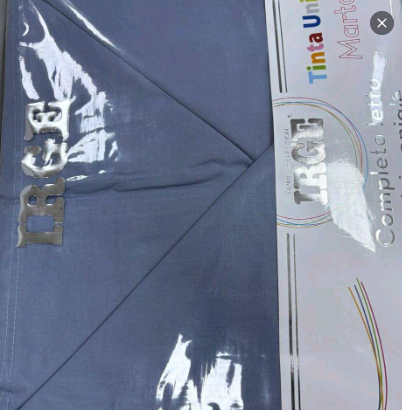 IRGE Completo Letto Matrimoniale Modello Marta Tinta Unita 100% Cotone